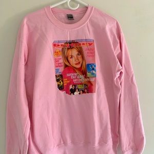 3 Graphic crewnecks one embroidered tee